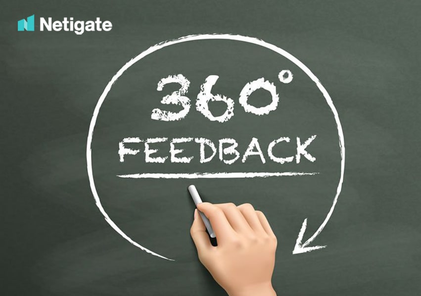 360 feedback explained on a chalkboard