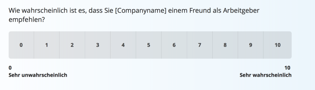 employee Net Promoter Score Fragebogen-Vorlage