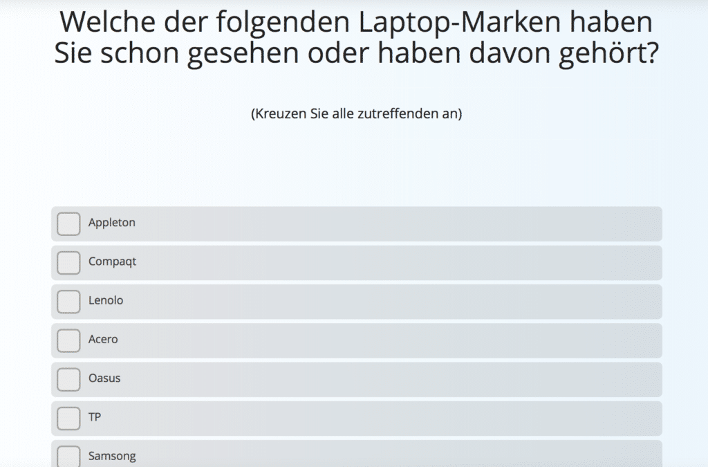 Fragebogen-Vorlage