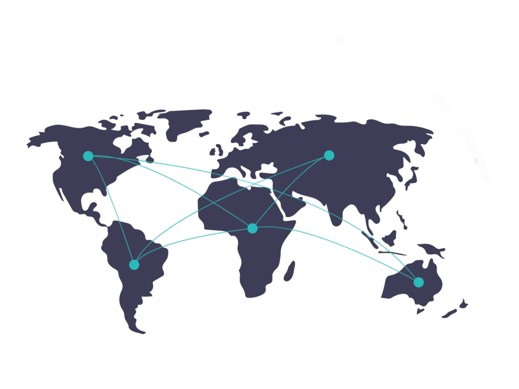 world map connected