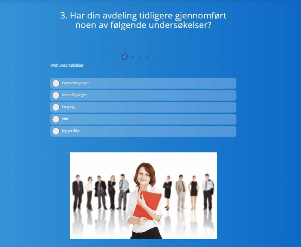 Eksempel på spørreskjema fra Netigates plattform