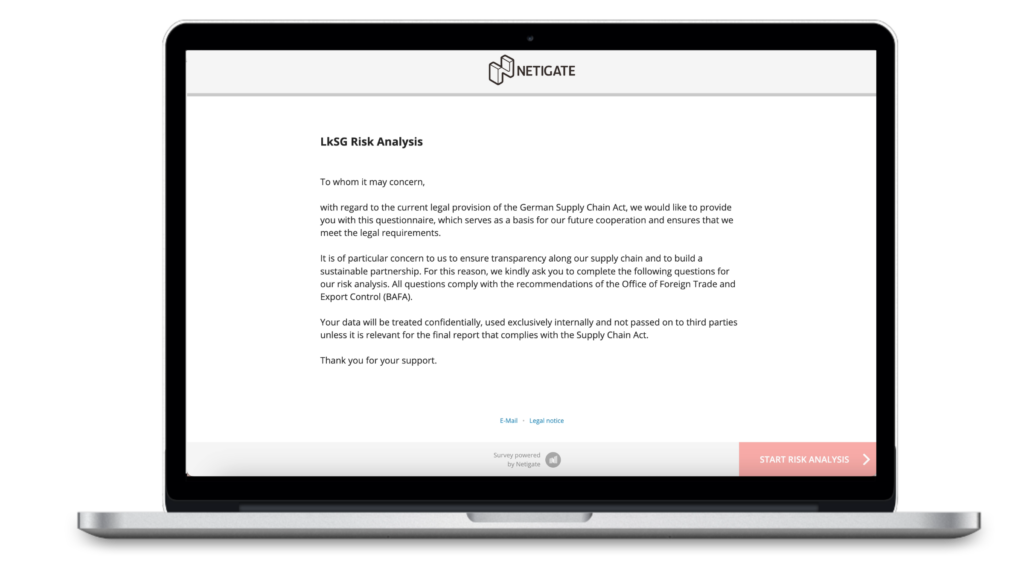 Risk analysis guide and template for the German Supply Chain Act