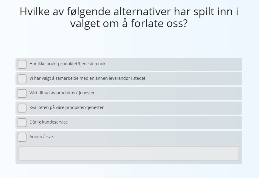 Eksempel på spørsmål for å redusere frafallsraten